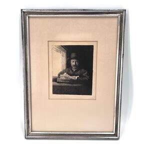 Rembrandt Self Portrait At A Window Framed Art
